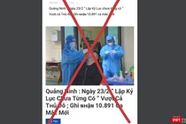 Thông tin không chính xác về số ca mắc COVID-19 mới lan truyền trên mạng xã hội (Ảnh - VT) 