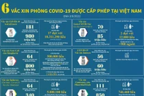 6 loại vaccine phòng COVID-19 được Bộ Y tế cấp phép (Ảnh - BYT) 