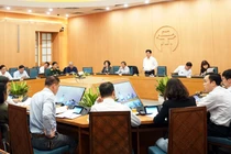 Hà Nội họp Ban Chỉ đạo phòng, chống dịch COVID-19 (Ảnh: Phú Khánh)