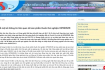 Thông báo về một số thông tin liên quan tới sản phẩm thuốc thử nghiệm VIPDERVIR của Viện Hàn lâm Khoa học và Công nghệ Việt Nam (Ảnh - VT) 