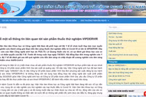 Thông báo về một số thông tin liên quan tới sản phẩm thuốc thử nghiệm VIPDERVIR của Viện Hàn lâm Khoa học và Công nghệ Việt Nam (Ảnh - VT) 