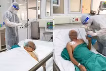 Bà A. (bên trái) và ông H. (bên phải) mắc COVID-19 nặng đều được điều trị tại Khoa Cấp cứu, Bệnh viện Bệnh Nhiệt đới Trung ương (Ảnh - MT) 