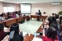 Hội thảo giới thiệu các công nghệ và sản phẩm khoa học công nghệ để chung tay phòng, chống dịch Covid-19. Ảnh: Minh Thúy