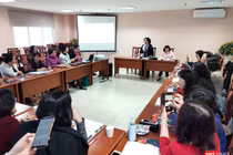 Hội thảo giới thiệu các công nghệ và sản phẩm khoa học công nghệ để chung tay phòng, chống dịch Covid-19. Ảnh: Minh Thúy