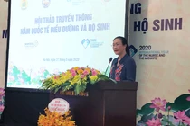 PGS. TS. Nguyễn Thanh Bình - Chủ tịch Công đoàn Y tế Việt Nam. Ảnh: Minh Thúy 