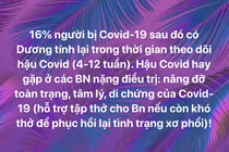 Thông tin về tỉ lệ bệnh nhân tái dương tính được đăng tải trên mạng xã hội Facebook (Ảnh - MT) 