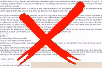 Hình ảnh về thông tin sai sự thật lan truyền trên mạng xã hội (Ảnh - BYT) 