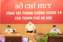 Chủ tịch UBND TP. Hà Nội - phát biểu trong cuộc họp Sở chỉ huy công tác phòng, chống dịch COVID-19 của TP. Hà Nội với các sở, ngành, quận, huyện (Ảnh - Phú Khánh)