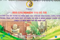 Viện Y dược học dân tộc TP. HCM công bố báo cáo nghiệm thu đề tài nghiên cứu, đánh giá an toàn, hiệu quả của thực phẩm bảo vệ sức khoẻ viên nang cứng KOVIR (Ảnh - Viên DHCT HCM)