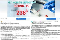 Hàng loạt trang Faacebook của các phòng khám, bệnh viện quảng cáo xét nghiệm kháng thể COVID-19 (Ảnh - MT) 
