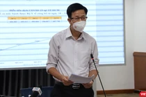 Phó Ban chỉ đạo Phạm Đức Hải phát biểu tại họp báo. Ảnh: Linh Nhi