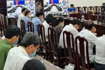 Ban chỉ đạo phòng, chống dịch COVID-19 Bạc Liêu họp khẩn sáng 28/1 (Ảnh: Nhật Hồ) 