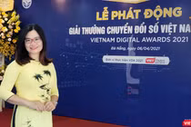TS Nguyễn Quang Như Quỳnh - Giảng viên Khoa Khoa học Công nghệ tiên tiến - Trường Đại học Bách Khoa - Đại học Đà Nẵng tại cuộc họp báo phát động Giải thưởng chuyển đổi số Việt Nam 2021 (Ảnh: Hoà Bình) 