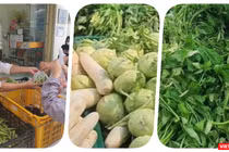 Chợ truyền thống được hoạt động trở lại trong vùng dịch TP.HCM tuân thủ 5K. Ảnh: Hoà Bình