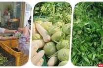 Chợ truyền thống được hoạt động trở lại trong vùng dịch TP.HCM tuân thủ 5K. Ảnh: Hoà Bình