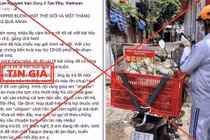 Thông tin và hình ảnh đăng trên mạng sai sự thật. Ảnh: Công an cung cấp