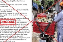 Thông tin và hình ảnh đăng trên mạng sai sự thật. Ảnh: Công an cung cấp