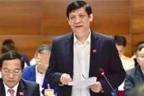 Bộ trưởng Bộ Y tế Nguyễn Thanh Long phát biểu tại cuộc họp - Ảnh: VGP