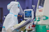 Trong Bệnh viện Hồi sức COVID-19 TP. HCM. Ảnh: Hải An 