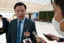 Bí Thư tỉnh ủy Hải Dương Phạm Xuân Thăng trả lời báo chí (Ảnh: Tiến Long) 