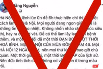 Tài khoản “Hằng Nguyễn” có hành vi cung cấp thông tin gây hoang mang đã bị phạt 5 triệu đồng. Ảnh chụp facebook vi phạm