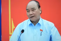 Chủ tịch nước Nguyễn Xuân Phúc tại Hội nghị tiếp xúc trực tuyến giữa tổ đại biểu Quốc hội TP.HCM với cử tri huyện Củ Chi và huyện Hóc Môn. Ảnh: Sỹ Đông