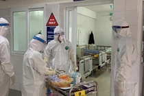 Khu vực cách ly điều trị bệnh nhân COVID-19 tại BV Dã chiến Hải Dương (Ảnh: CTV) 