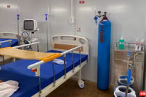 Một phòng bệnh đang được chuẩn bị đón bệnh nhân tại Bệnh viện dã chiến số 16 (Ảnh: BYT) 