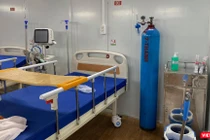 Một phòng bệnh đang được chuẩn bị đón bệnh nhân tại Bệnh viện dã chiến số 16 (Ảnh: BYT) 