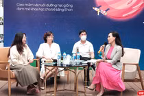 Toạ đàm về gieo mầm và nuôi dưỡng hạt giống đam mê khoa học cho trẻ trong khuôn khổ Ngày Ehon Việt Nam. Ảnh: Hoà Bình