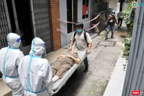 Cấp cứu bệnh nhân FO nặng trong vùng dịch TP.HCM. Ảnh: HCDC