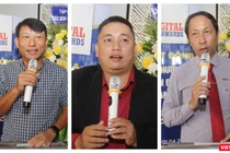 Từ trái qua: ông Ngô Minh Đức - Chủ tịch HĐQT Gotadi, ông Vũ Tuấn Anh - Phó Tổng Giám đốc Dr SME, ông Vũ Anh Tuấn - Tổng Thư ký Hội Tin học TP.HCM (Ảnh: Trường Giang) 