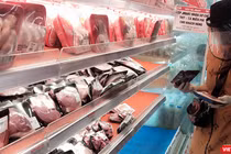 Hàng hoá trong các siêu thị ở TP.HCM đang dần bình ổn trở lại - Ảnh: Hoà Bình