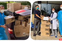 Người con trai trong gia đình có 8 F0 đi làm thiện nguyện để tri ân lực lượng chống dịch trên tuyến đầu 