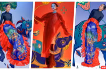 Hoa hậu H’Hen Niê tôn vinh tranh dân gian Đông Hồ trong bộ ảnh Tết (Ảnh: Nguyễn Minh Đức) 