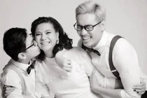 Cát Phượng - Kiều Minh Tuấn và con trai