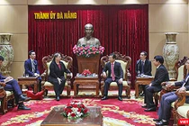 Quang cảnh buổi tiếp đón giữa ông Nguyễn Văn Quảng - Bí thư Thành ủy Đà Nẵng với bà Marie C. Damour - Tổng lãnh sự Hoa Kỳ tại TP HCM (Ảnh Nguyên Thảo)