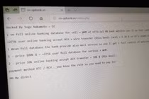 Thông điệp rao bán dữ liệu người dùng mà kẻ tấn công để lại trên website Ngân hàng Hợp tác xã Việt Nam tối 13/10/2018.