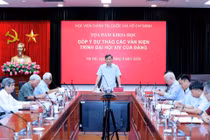 Học viện Chính trị quốc gia Hồ Chí Minh tổ chức toạ đàm khoa học Góp ý Dự thảo các văn kiện trình Đại hội XIV của Đảng, Ảnh: HCMA.