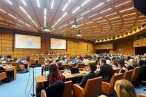 Buổi tham vấn thông tin tới các phái đoàn các nước thành viên về Công ước về chống tội phạm mạng và công tác triển khai thực thi Công ước. Ảnh: Liên hợp quốc