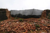 Hiện trường đoạn tường bao Hoàng thành Huế bị sập do mưa lũ. Ảnh PD.