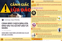 Phòng An ninh mạng và phòng chống tội phạm công nghệ cao Công an TP Đà Nẵng vừa phát đi cảnh báo 5 kịch bản lừa đảo sau vụ lộ dữ liệu cá nhân.