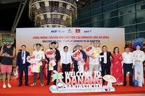 Đà Nẵng đón chuyến bay đầu tiên mang số hiệu EK370 từ Dubai đến Đà Nẵng.