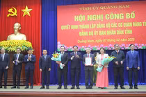 Ông Lương Nguyễn Minh Triết, Bí thư Tỉnh uỷ Quảng Nam trao quyết định bổ nhiệm cho các cá nhân.