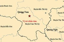 Vị trí trận động đất có độ lớn 3.4 richter, độ sâu chấn tiêu khoảng 8.2 km, trên địa bàn huyện Nam Trà My, tỉnh Quảng Nam trong ngày 25/2.