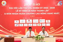 Ông Lê Trí Hải, Chủ tịch Hội Doanh nhân trẻ thành phố Đà Nẵng chủ trì Họp báo thông tin về chương trình Lễ kỷ niệm 25 năm thành lập Hội và Đại hội lần thứ VIII, nhiệm kỳ 2025 - 2028.