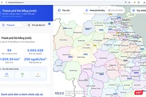 Ứng dụng tra cứu bản đồ địa chỉ trụ sở 94 phường xã ở Đà Nẵng.