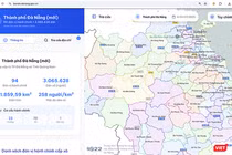 Ứng dụng tra cứu bản đồ địa chỉ trụ sở 94 phường xã ở Đà Nẵng.