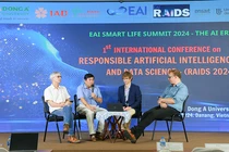 Các chuyên gia tham gia diễn đàn đối thoại trong khuôn khổ hội thảo quốc tế Cuộc sống thông minh EAI 2024 diễn ra tại Đà Nẵng.