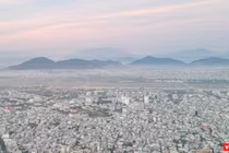 Một góc sân bay Đà Nẵng nhìn từ trên cao.